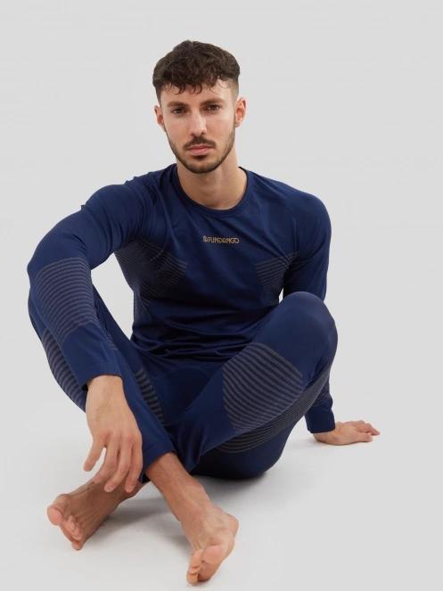 Fundango Seamless Baselayer Set for men in dark blue 7