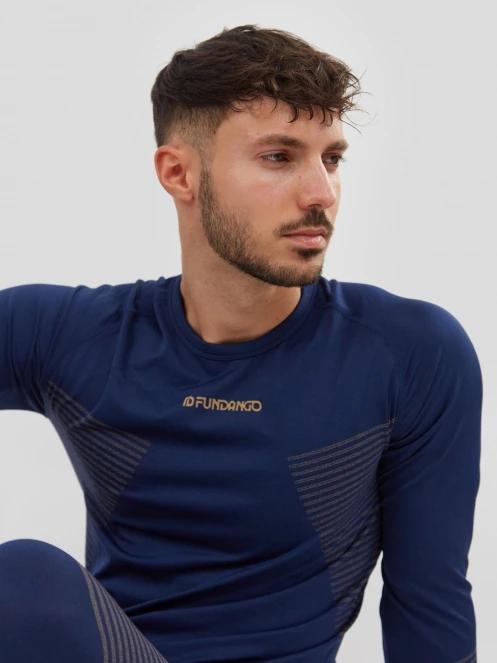 Fundango Seamless Baselayer Set for men in dark blue 8