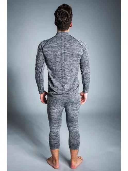 Fundango SEAMLESS HALFZIP Baselayer Set for men in grey 3