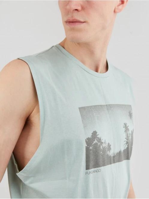 Fundango Glader Tank-T for men in green 5