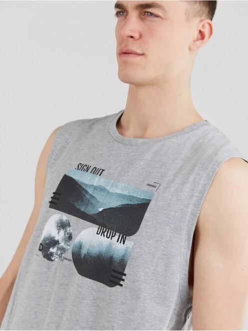 Fundango Glader Tank-T for men in grey 6