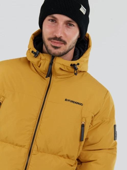 Fundango Ewan Puffer Jacket for men in yellow 5