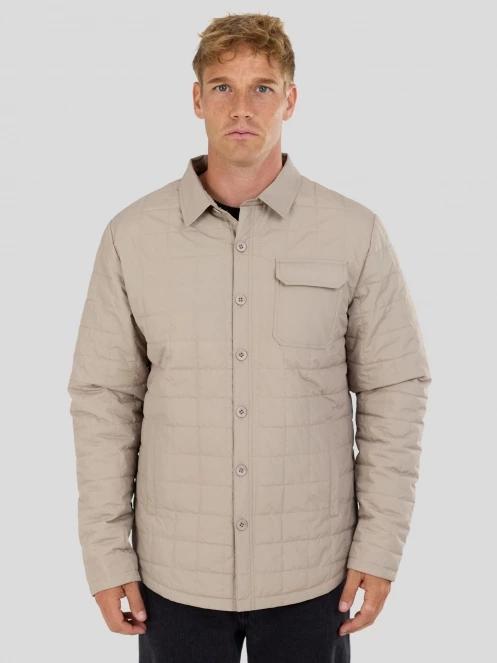 Fundango Grido Padded Shirt Jacket for men in sand 2