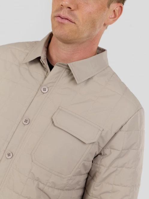 Fundango Grido Padded Shirt Jacket for men in sand 6