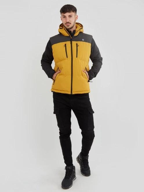Fundango Laurel Padded Vest for men in yellow 4