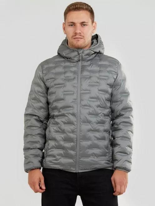 Mens grey hooded sale jacket