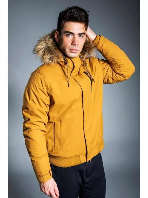 Fundango CARBONE Bomber Jacket for men in yellow 2