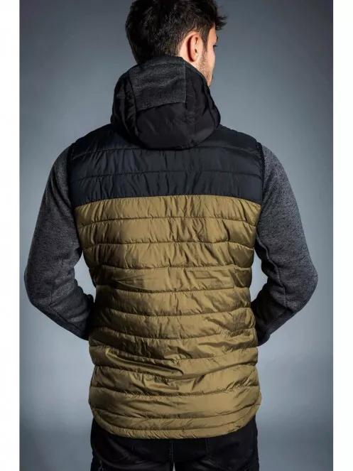 Fundango HOLLOW Padded Vest for men in oliv 3