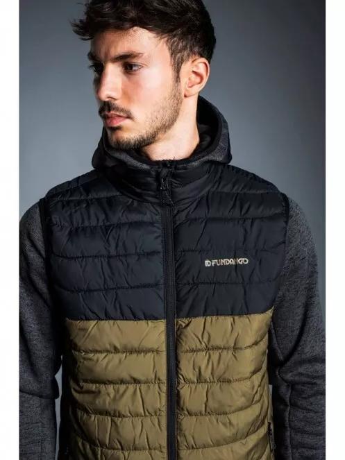 Fundango HOLLOW Padded Vest for men in oliv 4