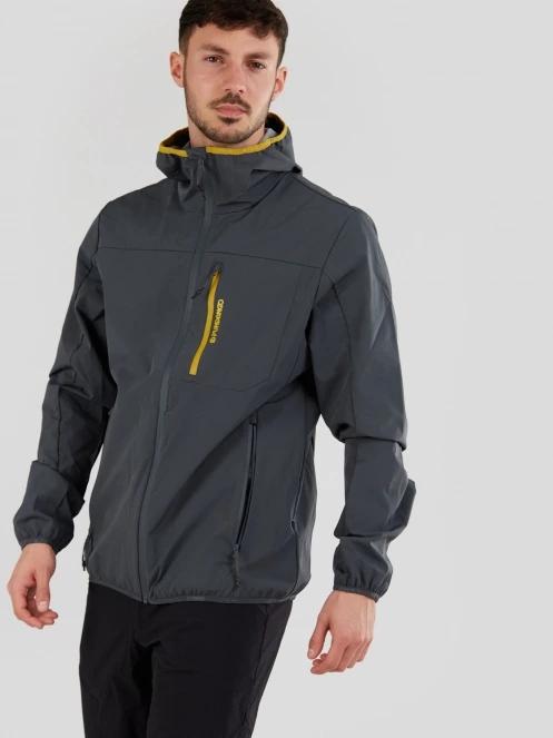 Fundango Alloy Hooded Softshell for men in grey 2