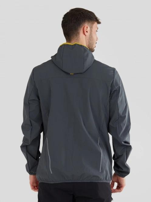 Fundango Alloy Hooded Softshell for men in grey 3
