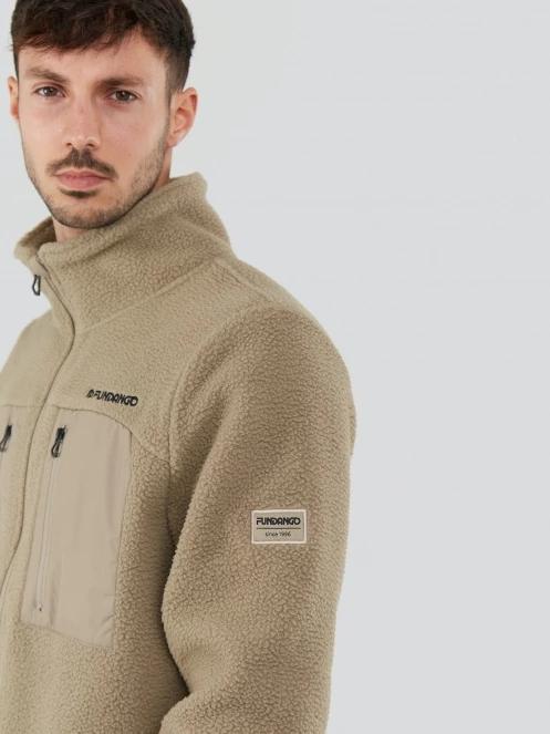 Fundango Haven Hybrid Jacket for men in sand 7