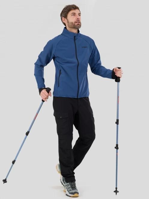 Fundango Ocean Hybrid Fleece for men in dark blue 5