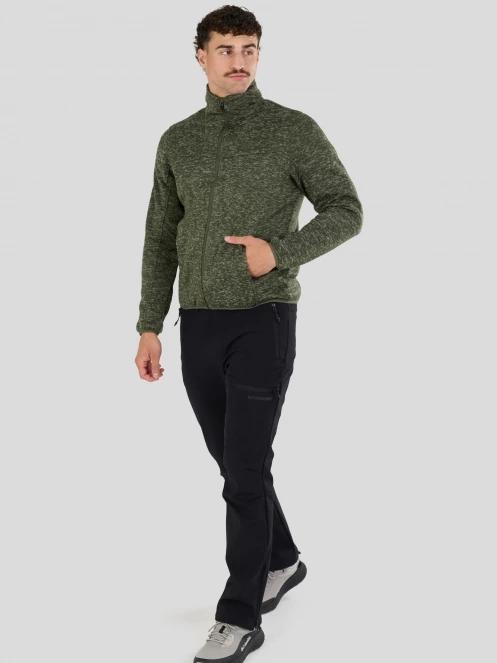 Fundango Cruz Knit Fleece Jacket for men in oliv 4