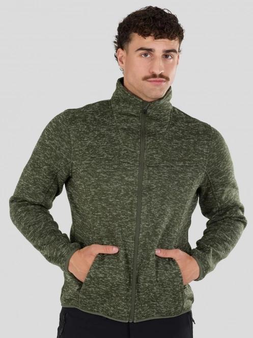 Fundango Cruz Knit Fleece Jacket for men in oliv 6