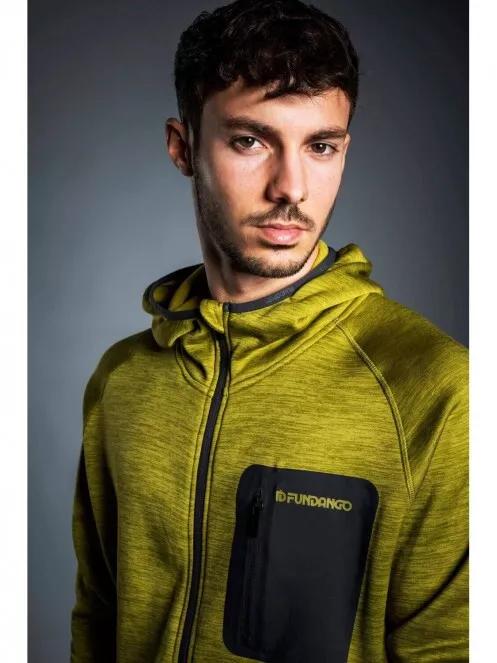 Fundango HERMON Hooded Fleece for men in oliv 4