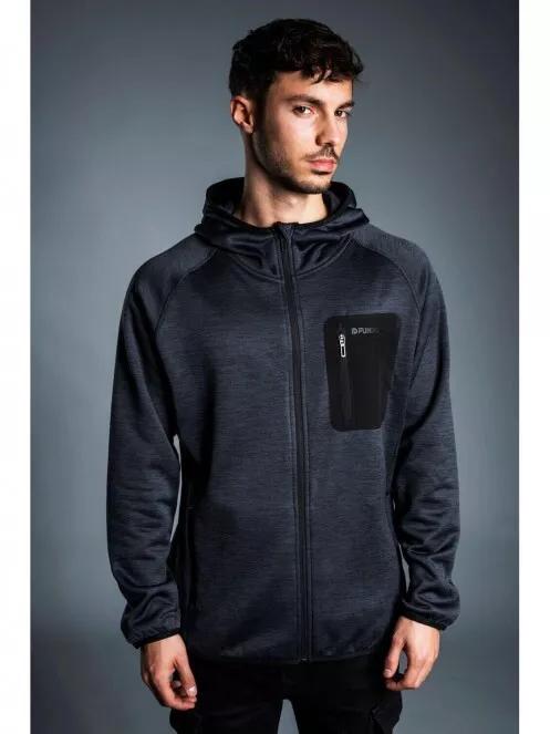 Fundango HERMON Hooded Fleece for men in black 2