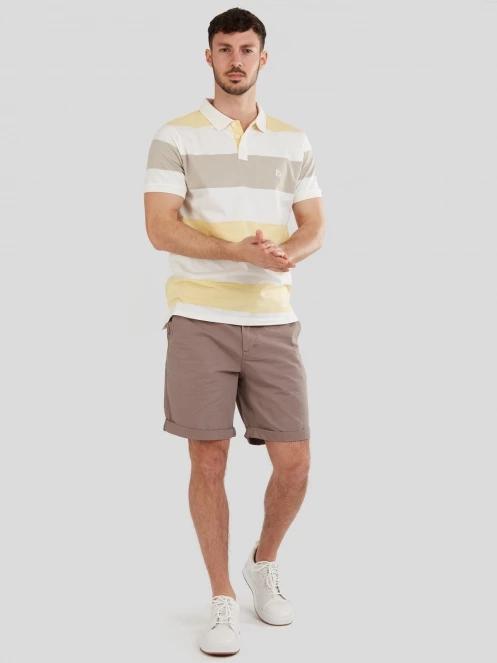 Fundango Incognito Stripe Poloshirt for men in yellow 4