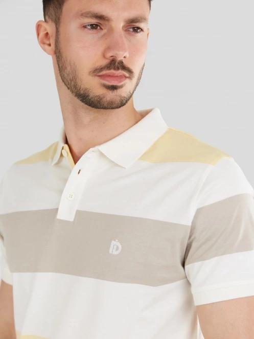 Fundango Incognito Stripe Poloshirt for men in yellow 5