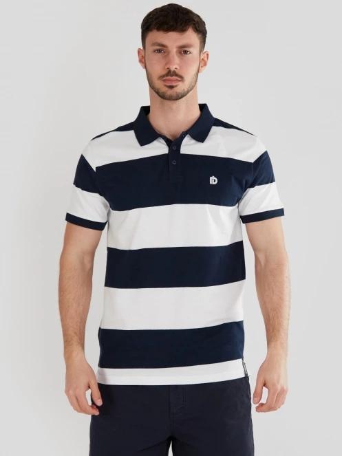 Fundango Incognito Stripe Poloshirt for men in dark blue 2