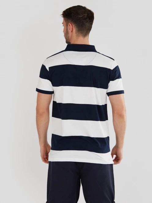 Fundango Incognito Stripe Poloshirt for men in dark blue 3