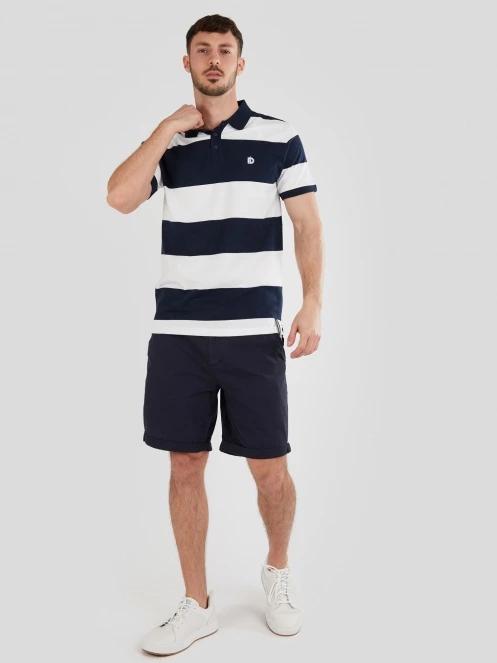 Fundango Incognito Stripe Poloshirt for men in dark blue 4