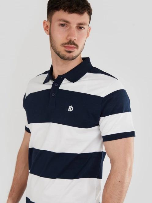 Fundango Incognito Stripe Poloshirt for men in dark blue 5