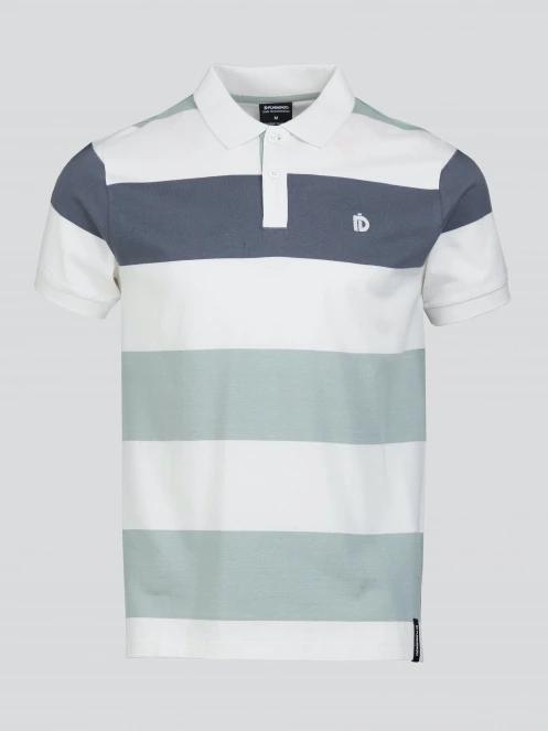 Fundango Incognito Stripe Poloshirt for men in light blue 7
