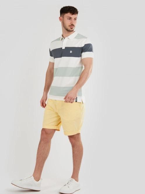Fundango Incognito Stripe Poloshirt for men in light blue 4