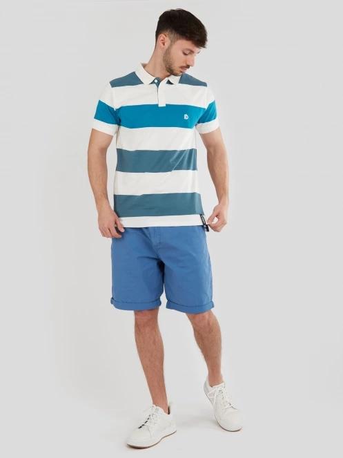 Fundango Incognito Stripe Poloshirt for men in green 4