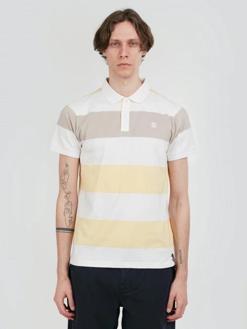 Fundango Incognito Stripe Poloshirt for men in yellow 2