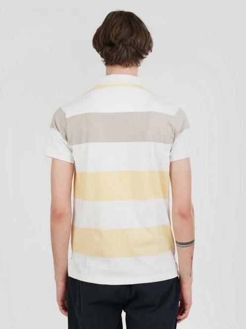 Fundango Incognito Stripe Poloshirt for men in yellow 3