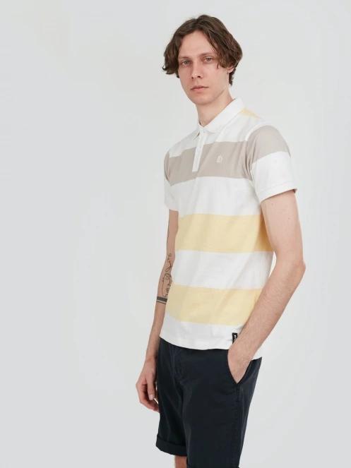 Fundango Incognito Stripe Poloshirt for men in yellow 5