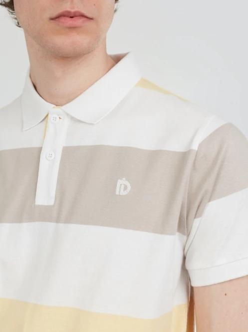 Fundango Incognito Stripe Poloshirt for men in yellow 6