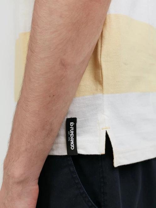 Fundango Incognito Stripe Poloshirt for men in yellow 7