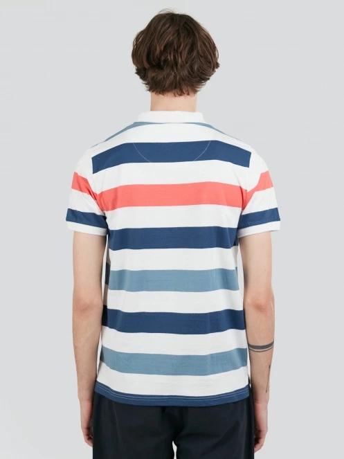 Fundango Incognito Stripe Poloshirt for men in red 3