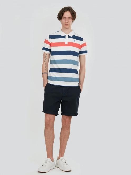 Fundango Incognito Stripe Poloshirt for men in red 4