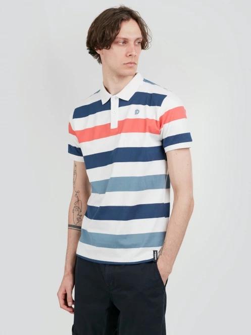Fundango Incognito Stripe Poloshirt for men in red 5