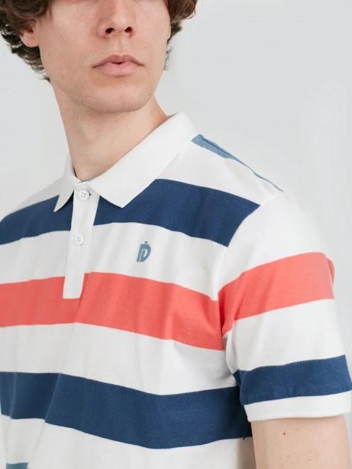 Fundango Incognito Stripe Poloshirt for men in red 6