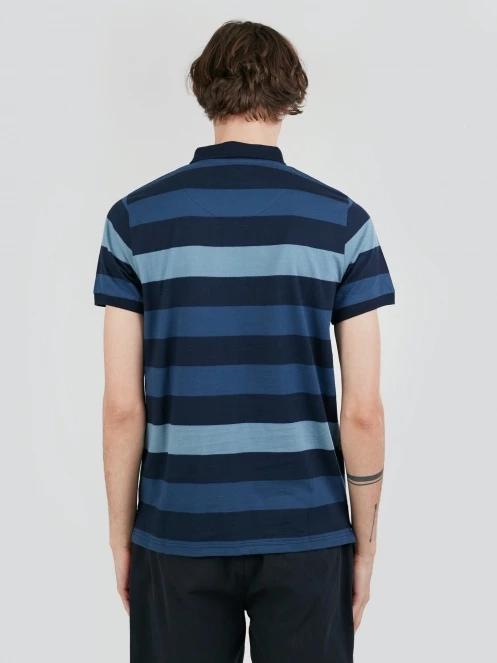 Fundango Incognito Stripe Poloshirt for men in dark blue 3