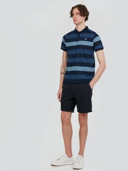Fundango Incognito Stripe Poloshirt for men in dark blue 4