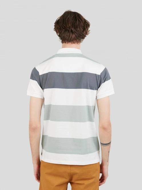 Fundango Incognito Stripe Poloshirt for men in green 3