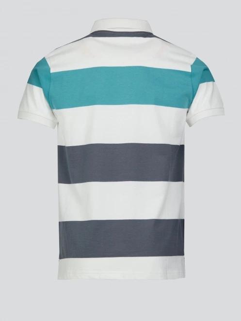 Fundango Incognito Stripe Poloshirt for men in green 8