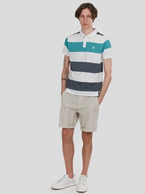 Fundango Incognito Stripe Poloshirt for men in green 4
