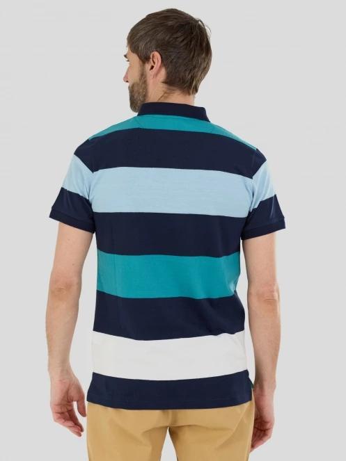 Fundango Incognito Stripe Poloshirt for men in blue 3