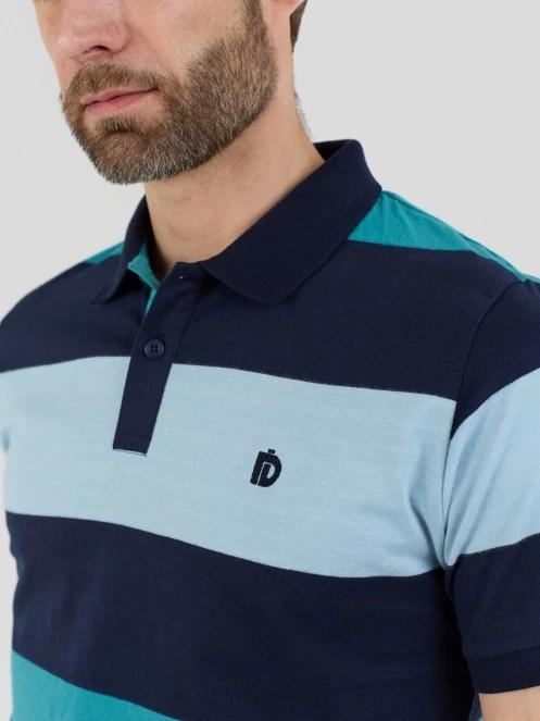 Fundango Incognito Stripe Poloshirt for men in blue 6