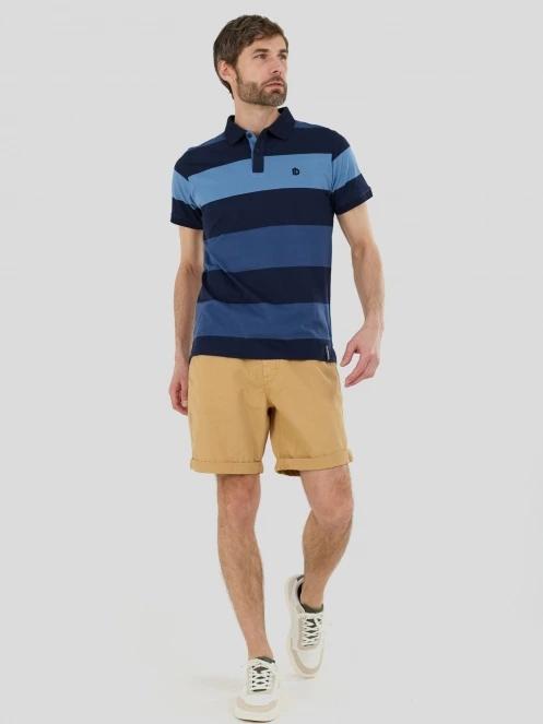 Fundango Incognito Stripe Poloshirt for men in dark blue 4