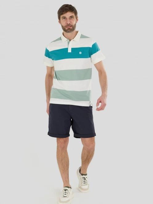 Fundango Incognito Stripe Poloshirt for men in green 4