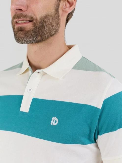 Fundango Incognito Stripe Poloshirt for men in green 5