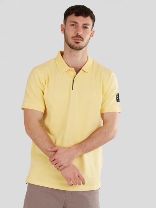 Fundango Molton Poloshirt for men in yellow 2